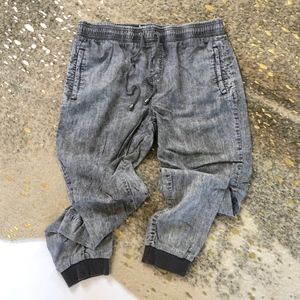 Life in Progress Gray Mineral Wash Joggers, Size L